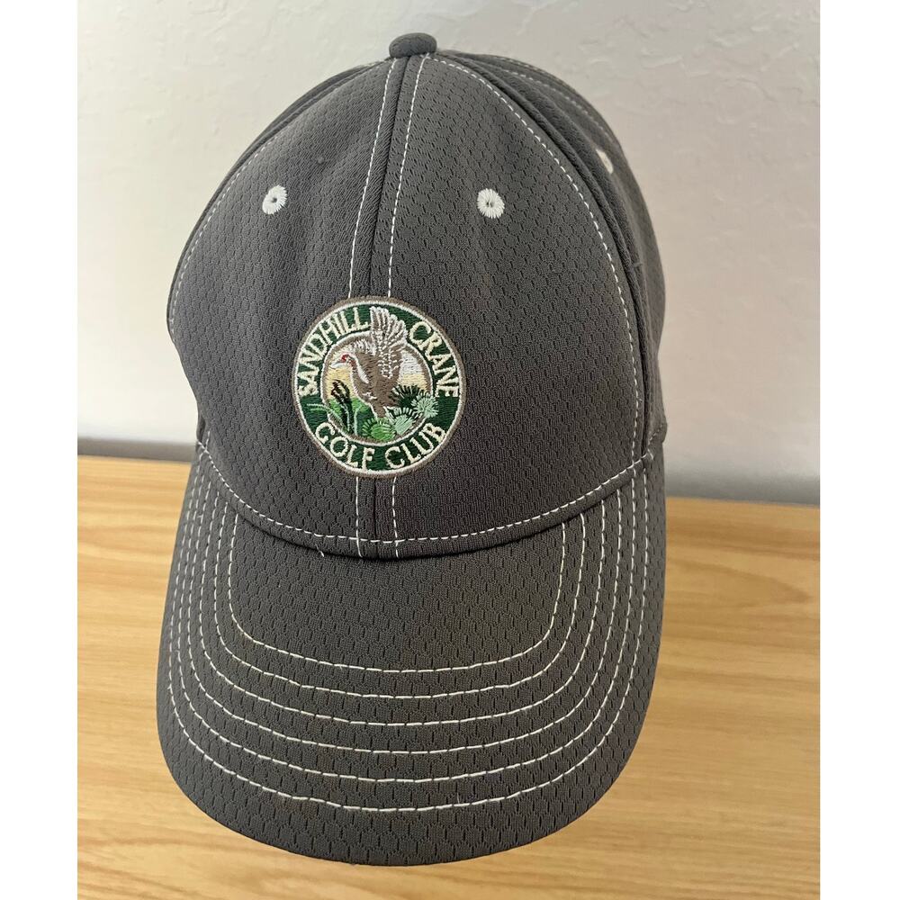 Sandhill Crane Golf Club Hat Palm Beach Gardens Adjustable Gray Golf Cap